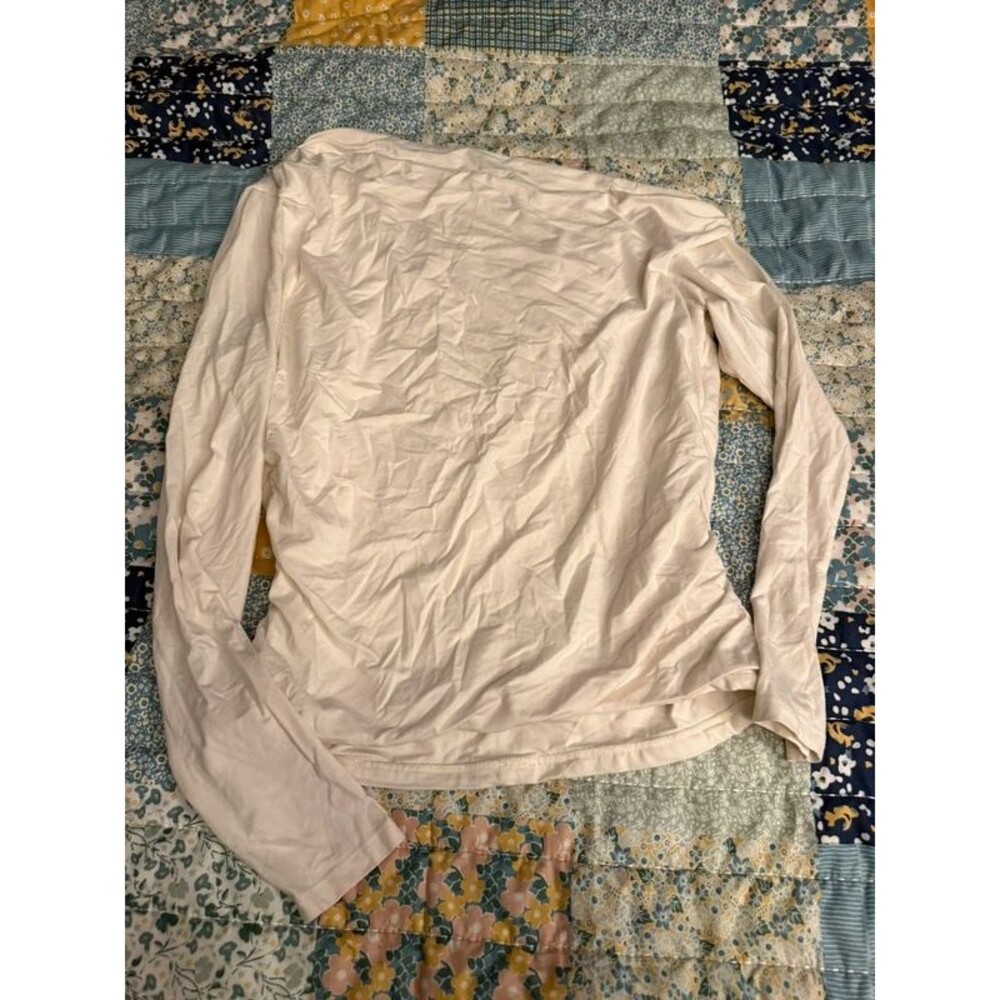 Abercrombie & Fitch Modal Blend Ivory Long Sleeve Top L. 705